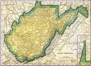 1910 West Virginia Census Map