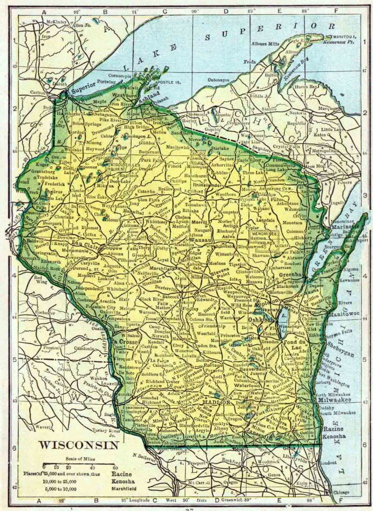 1910 Wisconsin Census Map Access Genealogy 1254