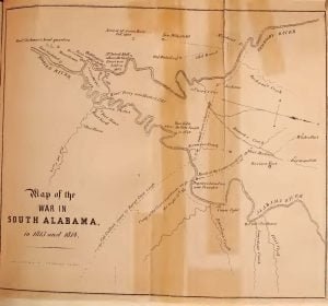Map of the War in South Alabama 1813-1814