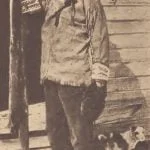 Pamunkey hunter with skin of an otter just killed.