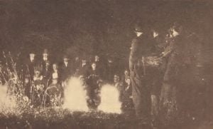 Christmas Indian dance in the woods on the Pamunkey reservation in 1921