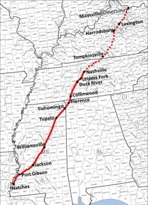 Natchez Trace Map