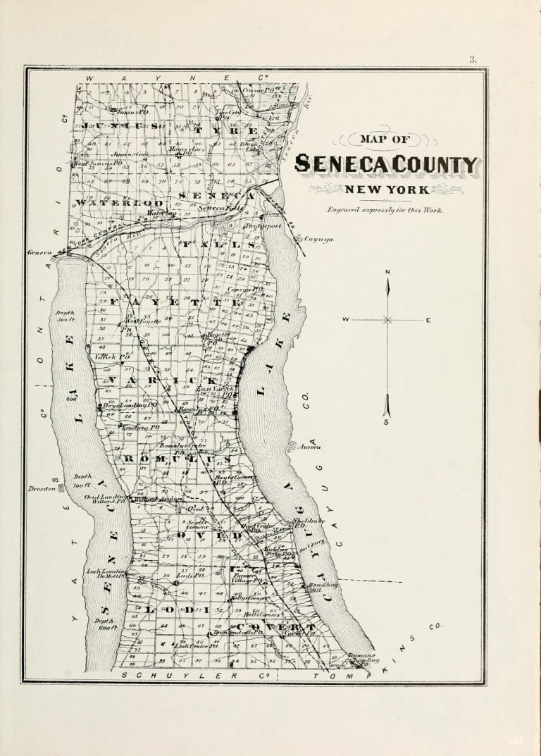 1876 Map of Seneca County NY