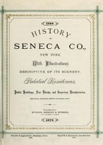 History of Seneca County New York