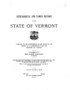 Genealogical and Family History of the State of Vermont vol 1