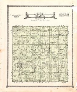 1921 Farm Map of Sharon Township, Audubon County, Iowa