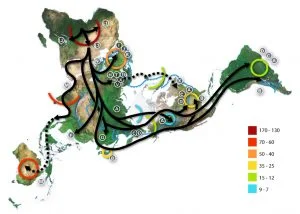 Cherokee DNA 3 Map of Known Human Migrations