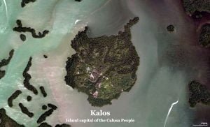 Satellite image of the island Kalos