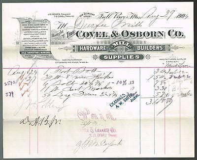 Covel & Osborn Company Letterhead Invoice, 1904