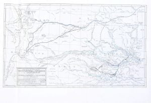 Map showing routes of Early Explorations and Expeditions in the Southwest
