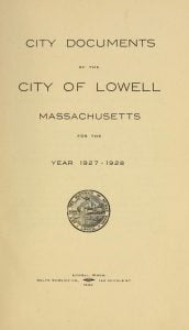 Lowell City Documents