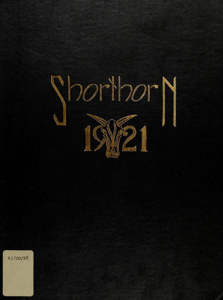 Stockbridge School of Agriculture Shorthorn Yearbook Cover for 1921