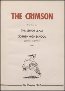 1940 Goshen High School Yearbook - The Crimson