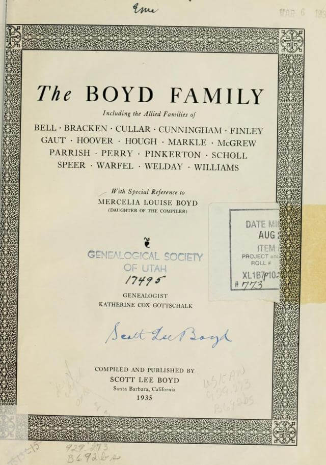 The Boyd Family of Mercelia Louise Boyd