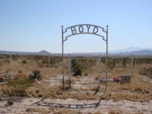 Boyd Cemetery, Kent, Culberson County, Texas