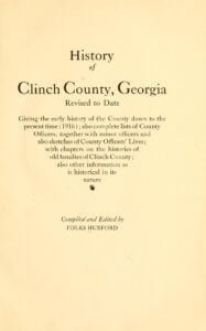 History of Clinch County, Georgia