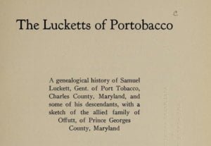 The Lucketts of Portobacco