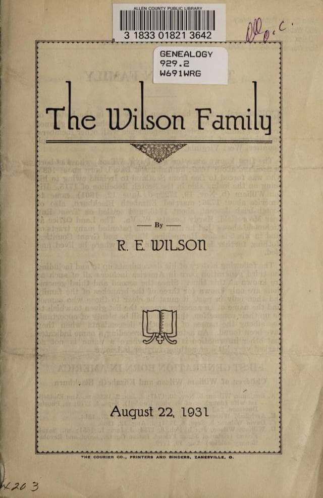 wilson family crest