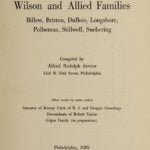 Wilson and allied families: Billew, Britton, Du Bois, Longshore, Polhemus, Stillwell, Suebering