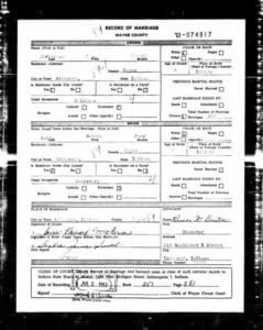 Indiana Marriage Certificate