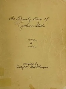 The family tree of John Steele, 1842 to 1962