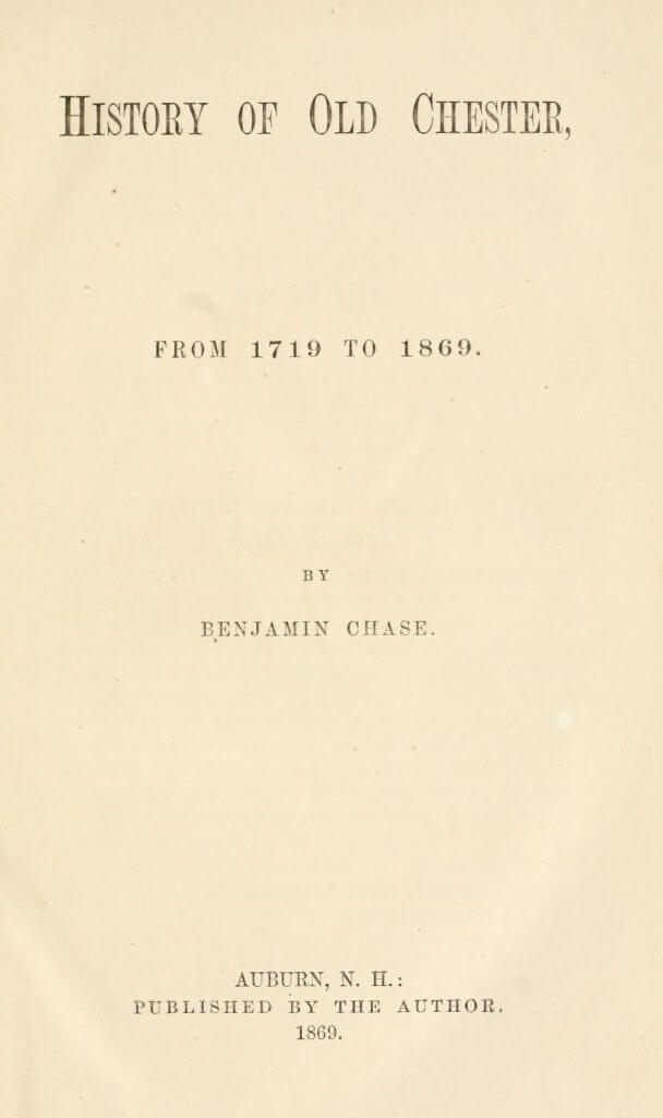 History of Old Chester title page