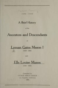 The Mason Family title page