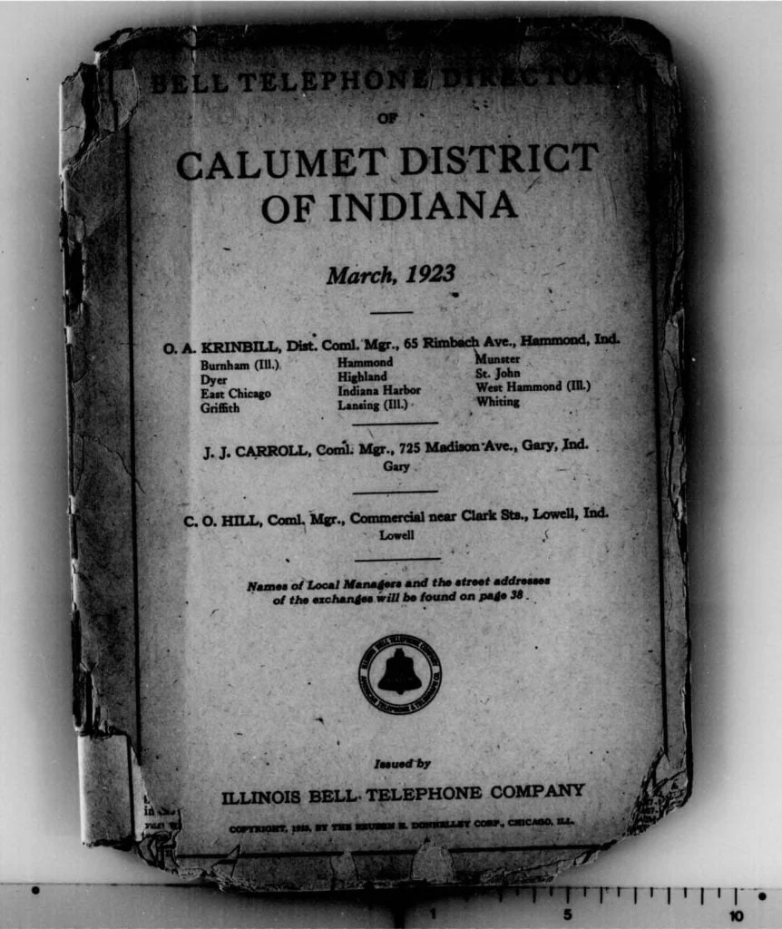 1923 Calumet District Telephone Directory