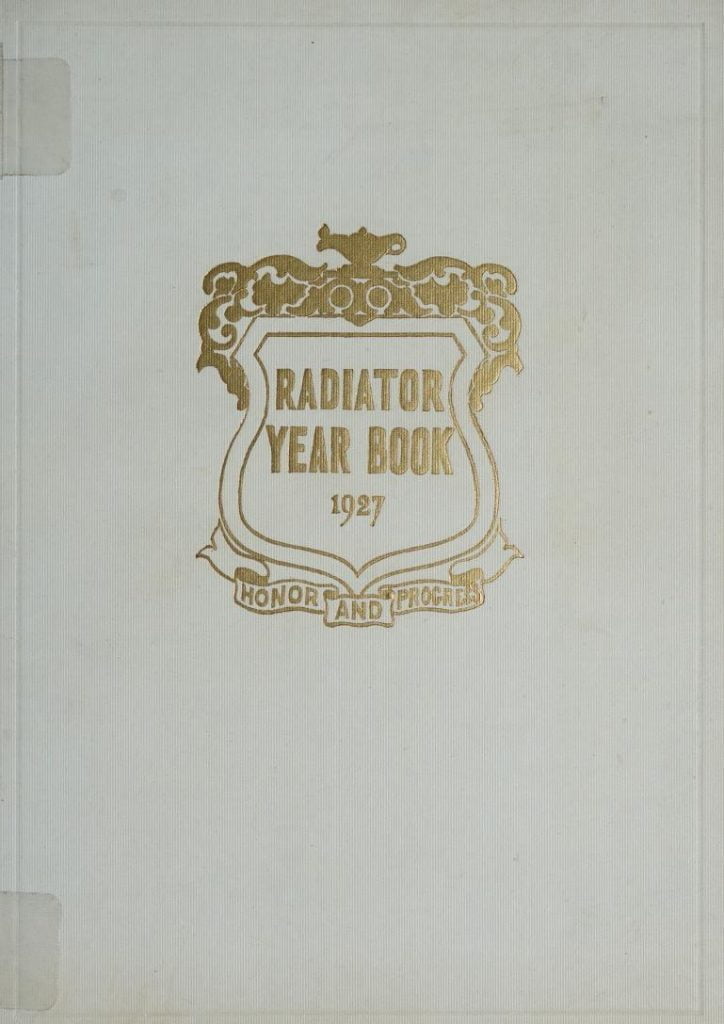 1927 Radiator Yearbook, Somerville Mass