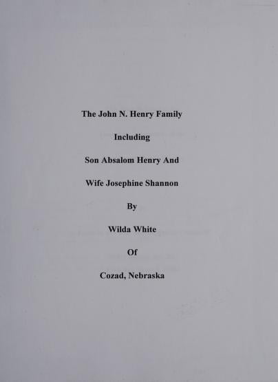 The John N. Henry family