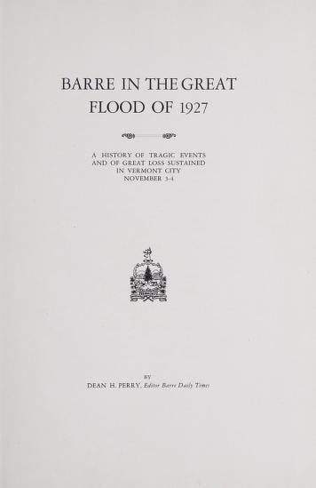 Barre in the Great Flood of 1927 toc