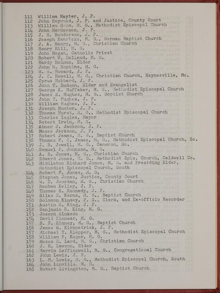 Clinton County Missouri Marriage Records, 1833-1870 3 Clinton County Missouri Marriage records key 3