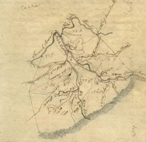 1836 Map of Cocke County, Tennessee