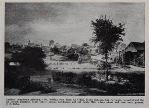 San Antonio Texas in 1854 looking west from La Villita