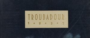 1937 Troubadour Yearbook cover