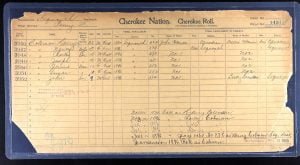 Dawes Card Cherokee by Blood #1451