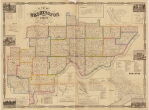 1858 Map of Washington County, Ohio