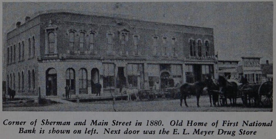 page 22 - corner of Sherman and Main Street in 1880