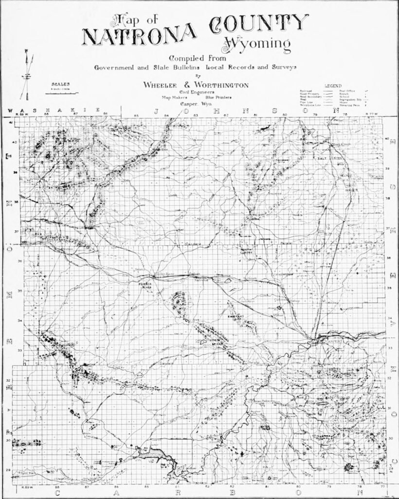 History of Natrona County, Wyoming 1 1922 Map of Natrona County, Wyoming