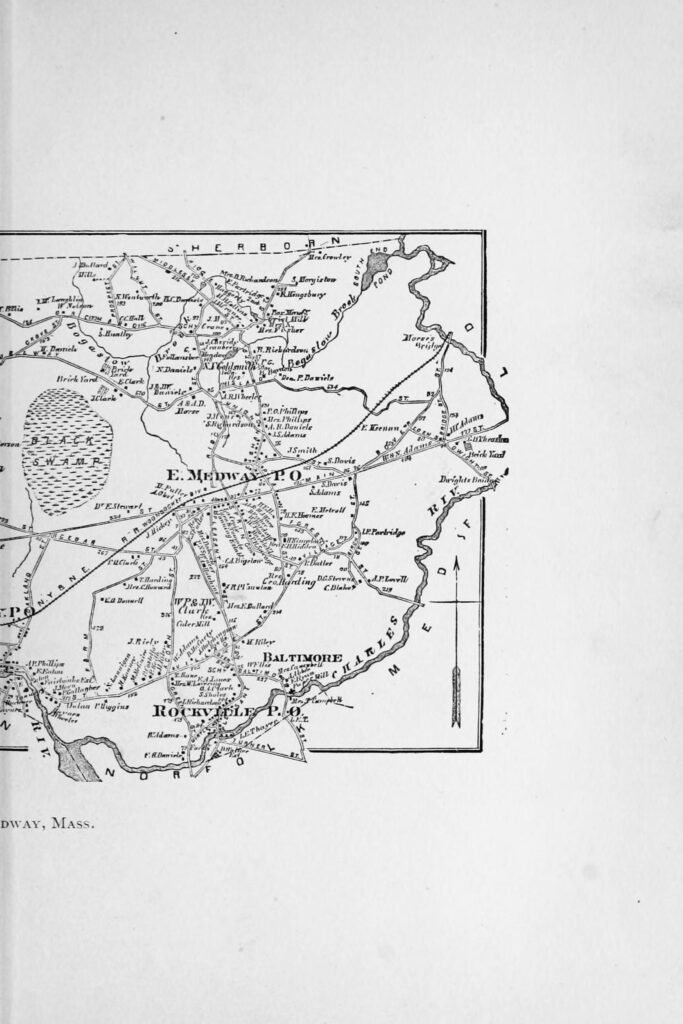 1875 Map of Medway Massachusetts - rightside