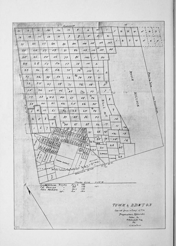 History of Benton New Hampshire 17 Map of Coventry Town and Benton
