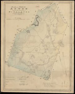 1831 Plan of Acton Massachusetts