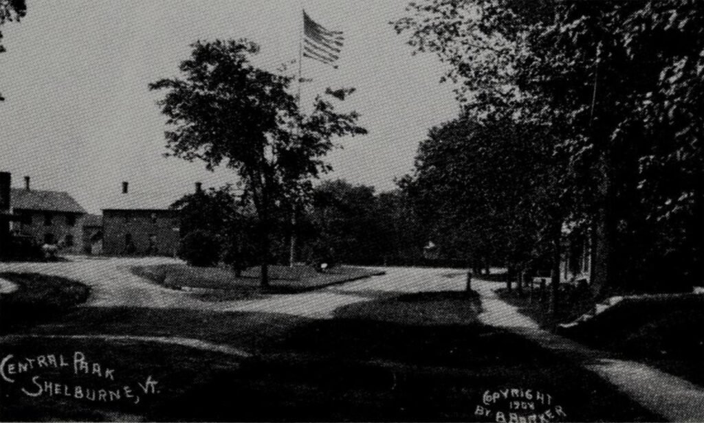 History of Shelburne Vermont 1 Central Park in Shelburne Vermont in 1908