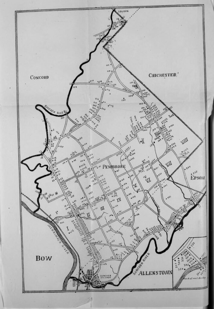 Map of Pembroke, New Hampshire