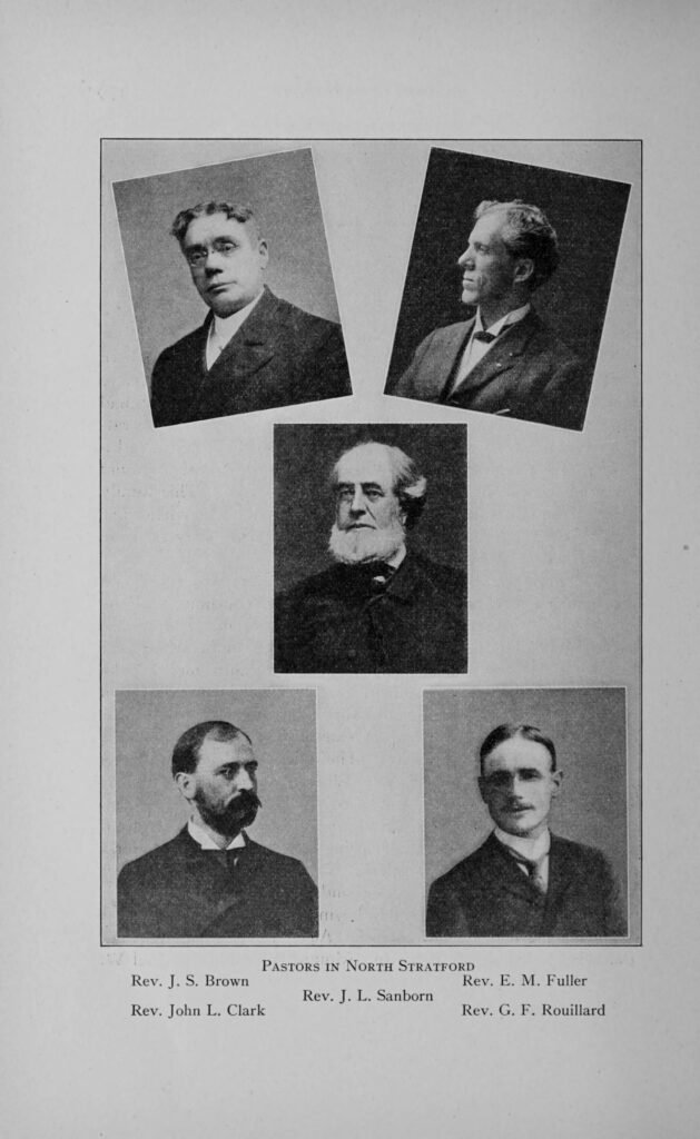 History of Stratford New Hampshire 18 Pastors of North Stratford, Brown, Clark, Fuller, Rouillard, and Sanborn