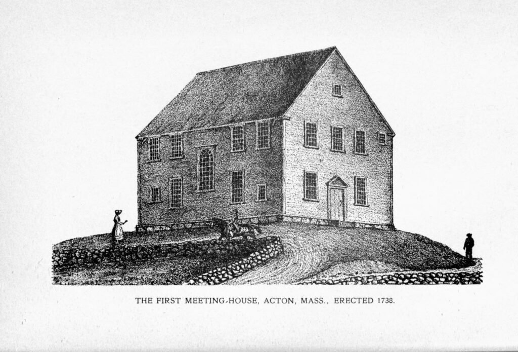 Picture of the First Meeting-House, Acton, Massachusetts