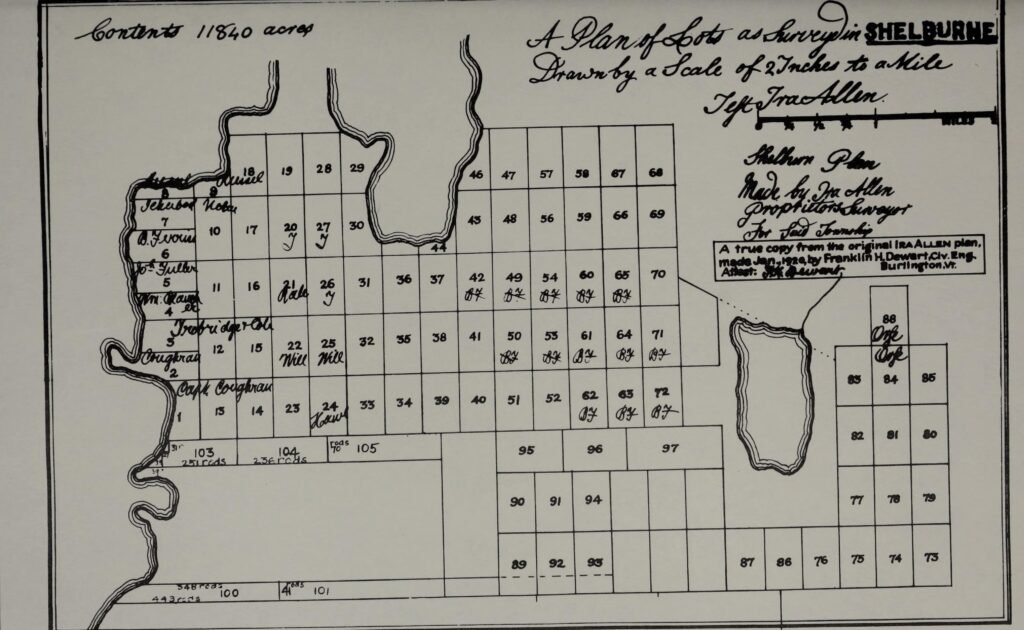 History of Shelburne Vermont 10 Plan of Shelburn Vermont