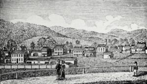 Southeastern View of Shelburne Falls Village Before 1835